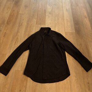 3XL 7 Diamonds Chocolate Stretch Dress Shirt Excellent Condition